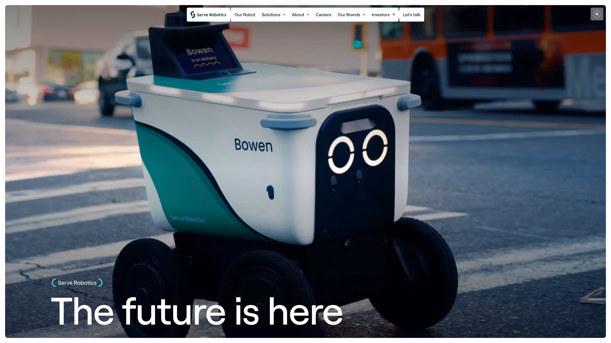 Serve Robotics website built on The Content Architecture