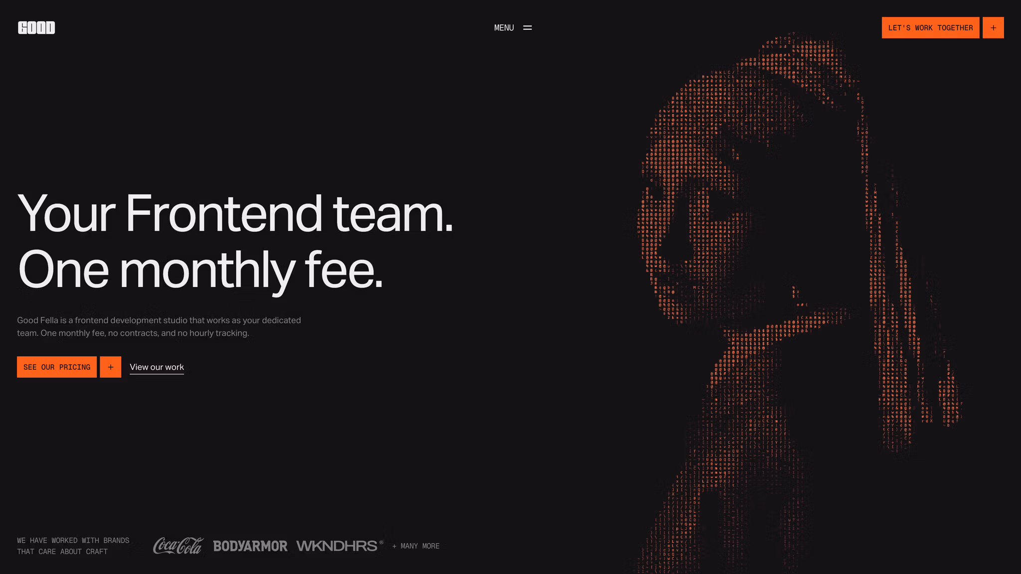 Good Fella website built on The Content Architecture