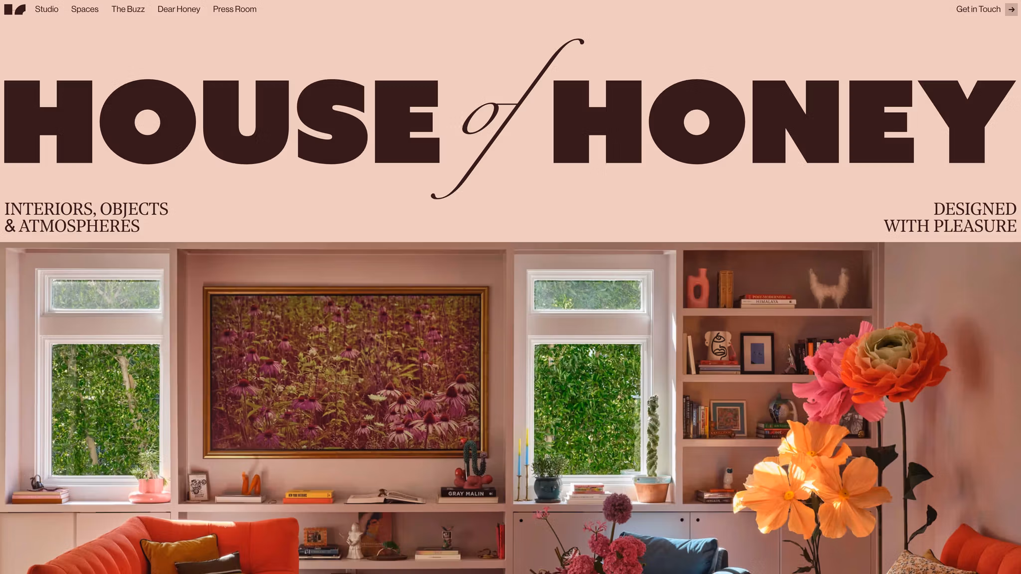 House of Honey website built on The Content Architecture