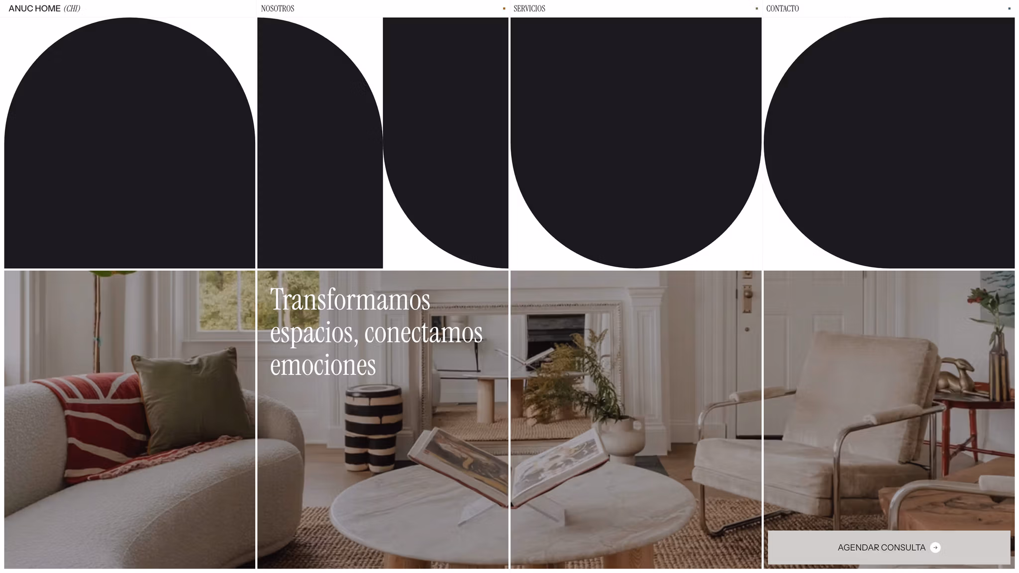 Anuc Home website built on The Content Architecture